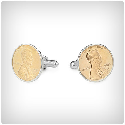 Penny Cufflinks With Personalized Year