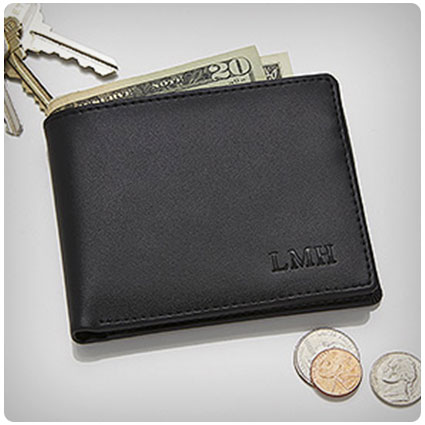 Personalized Leather Bi Fold Wallet