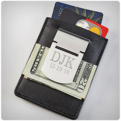 Personalized Money Clip Credit Card Holder