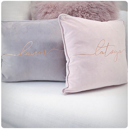 Personalized Velvet Throw Pillows