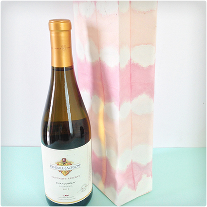 Watercolor Paper Wine Bag