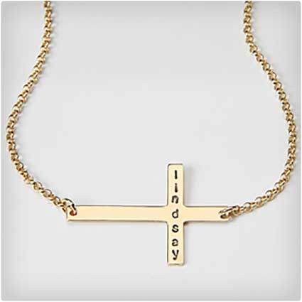 Personalized-Sideways-Cross-Necklace