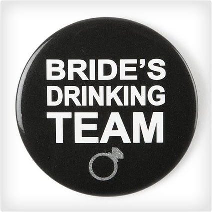 Bride's Drinking Team Button