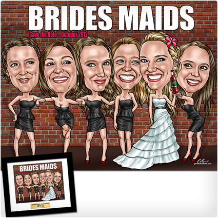 Custom Bridesmaid Caricature