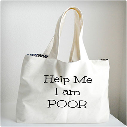 Help Me I am Poor Canvas Tote Bag