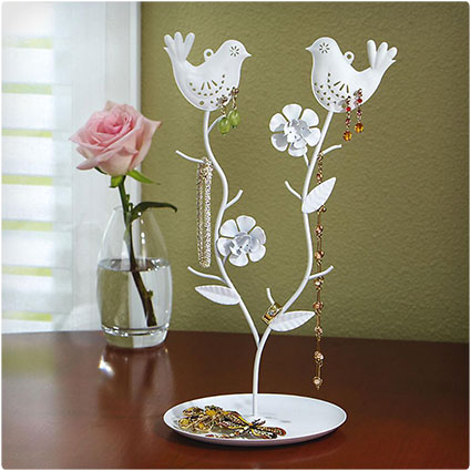 Metal Birds Jewelry Holder