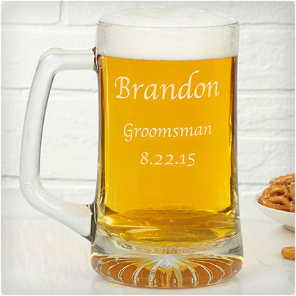 Personalized Bridesmaid Glass Beer Mug