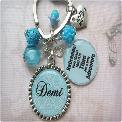 Personalized Women Retirement Keychain