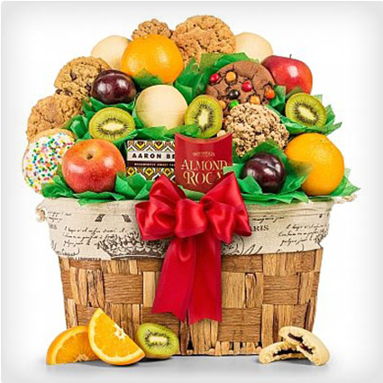 Fresh Fruit and Cookies Basket