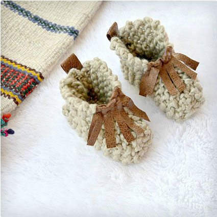 Knitted Baby Booties