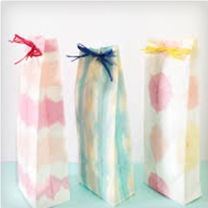 Watercolor Wine Gift Bags