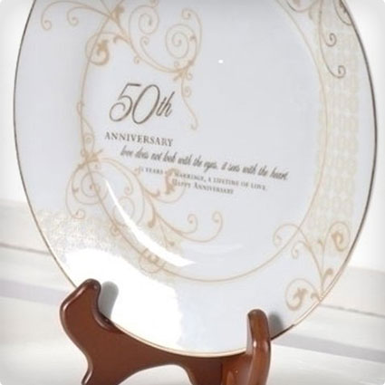 50th Wedding Anniversary Plate