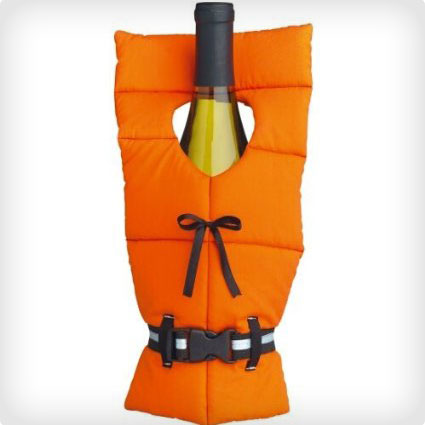 Bottle Cover with Life Preserver Design