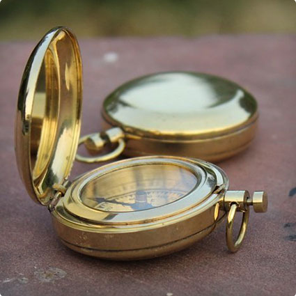 Brass Finish Compass