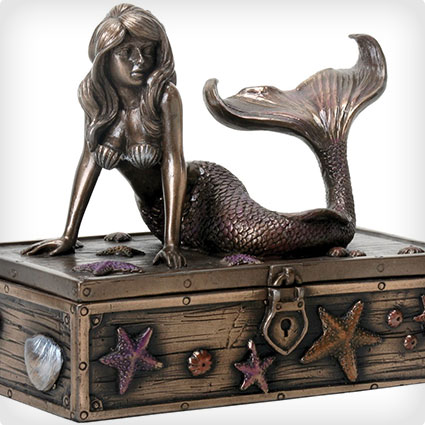 Bronze Mermaid Jewelry Box