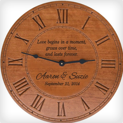 Cherry Finish Wall Clock