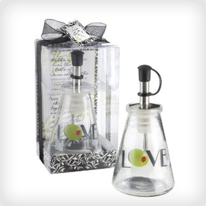 Glass Love Oil Bottle