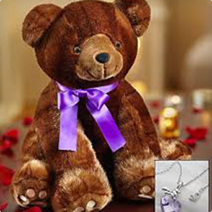 Luxury Sable Bear and Swarovski Necklace