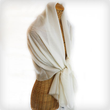 White Cashmere Shawl