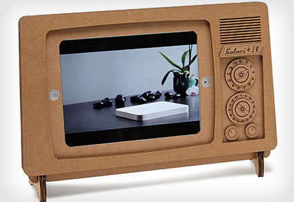 Cardboard iPad TV Stand