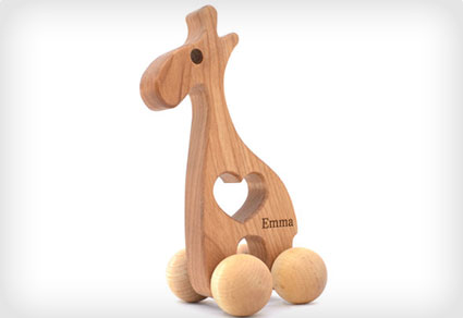 Personalized Wooden Toy Giraffe