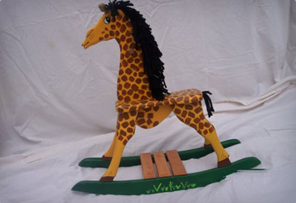 Wooden Rocking Giraffe