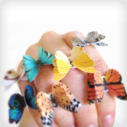 Origami Butterfly Rings