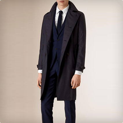 Silk Wool Trench Coat