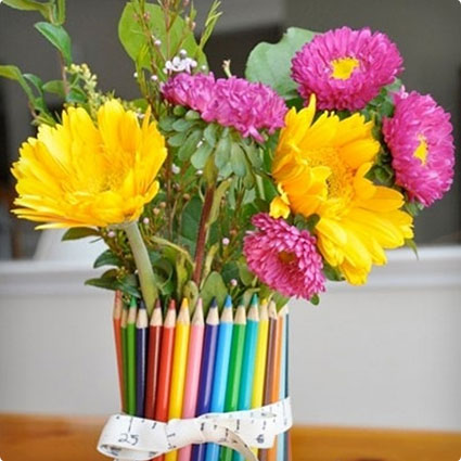 Colored Pencil Vase