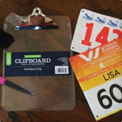 Race Bib Clipboard