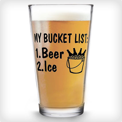 Bucket List Pint Glass