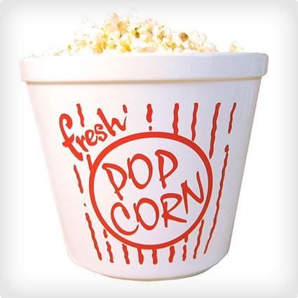 Hand-Painted Porcelain Popcorn Bowl