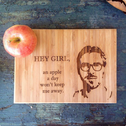 "Hey Girl" Bamboo Cutting Board