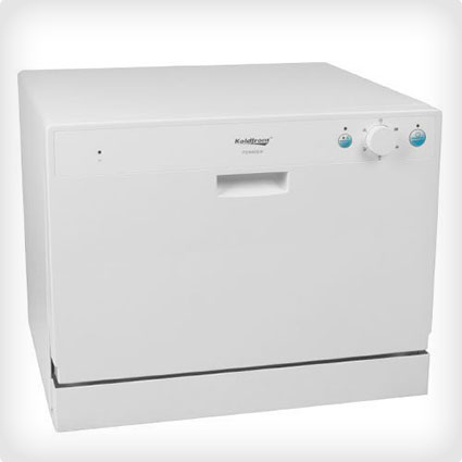 Koldfront 6 Place Setting Countertop Dishwasher in White