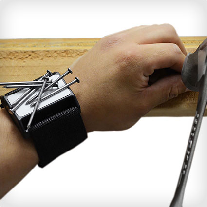 Magnetic Wrist Tool Band for Steel Hardware and Parts