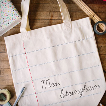 Personalized Teacher Tote