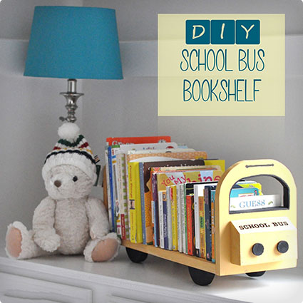 School Bus Bookshelf