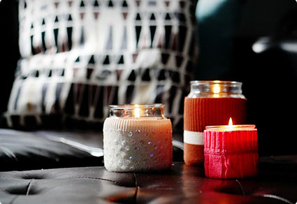 DIY Cozy Candle Sweater