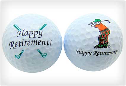 Happy Retirement Golf Balls