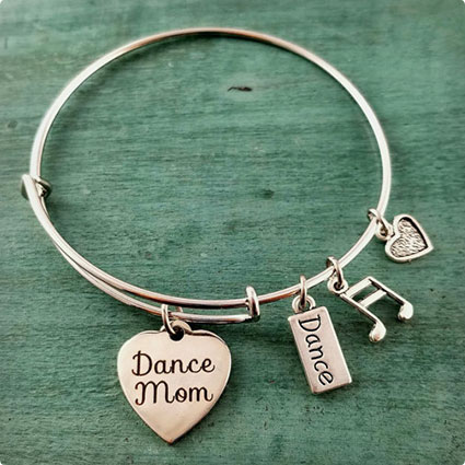 Dance Mom Bangle Charm Bracelet