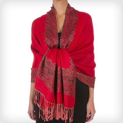 Layered Woven Pashmina Shawl