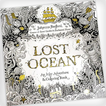 Lost Ocean: An Inky Adventure and Coloring Book for Adults