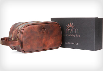 Men's Leather Toiletry Bag