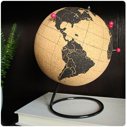 L&C Traveler Mini Cork Globe