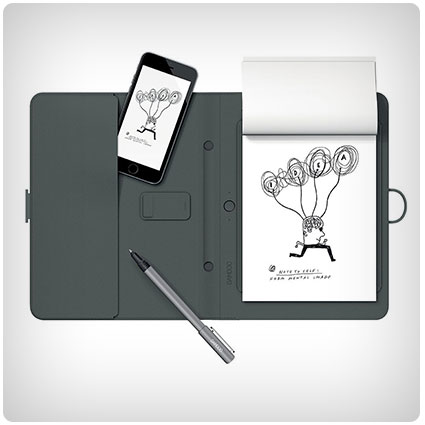 Wacom Folio with Gadget Pocket and Digital Ballpoint Pen