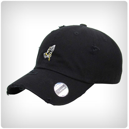 Praying Hands Rosary Dad Hat