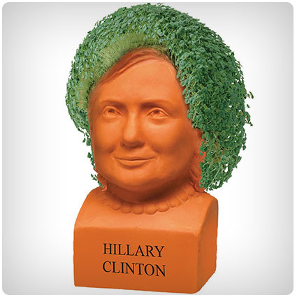 Hillary Clinton Chia Live Plant Statue