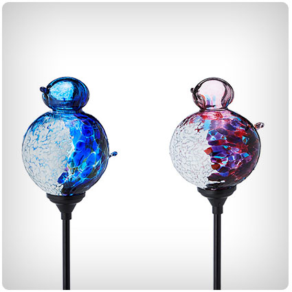 Solar Light Garden Stake Bird Globe