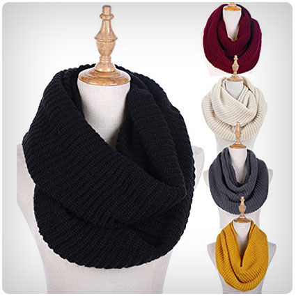 Women Winter Knit Infinity Scarf