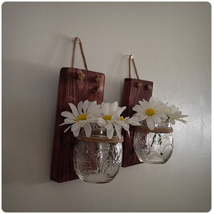 Tennessee Wicks Small Mason Jar Wall Sconce